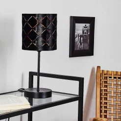 Lampe De Table Arnoya Noir, 1 Lumiere