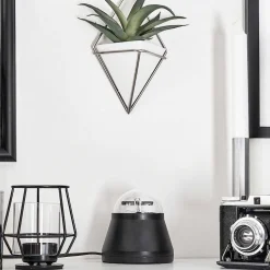 Lampe De Table Atabueira Led Noir, 1 Lumiere, Changeur De Couleurs