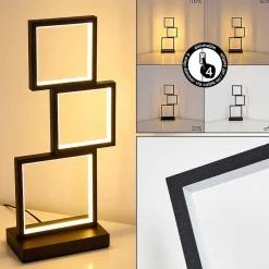 Lampe De Table Bacolod Led Noir, 1 Lumiere