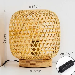 Lampe De Table Batumi Brun, 1 Lumiere