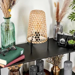 Lampe De Table Bauro Ecru, Noir, 1 Lumiere