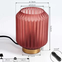 Lampe De Table Briel Laiton, 1 Lumiere