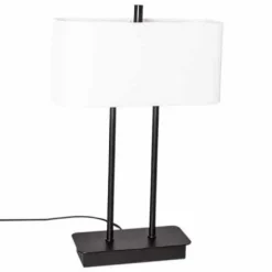 Lampe De Table By Rydens Luton Noir, 2 Lumieres