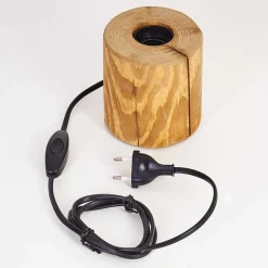 Lampe De Table Canedo Brun, Noir, 1 Lumiere