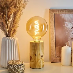 Lampe De Table Canedo Brun, 1 Lumiere