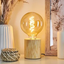 Lampe De Table Canedo Brun, 1 Lumiere