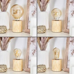 Lampe De Table Canedo Brun, 1 Lumiere