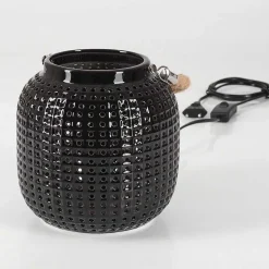 Lampe De Table Catasel Ecru, Noir, 1 Lumiere