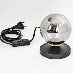 Lampe De Table Chehalis Laiton, Noir, 1 Lumiere