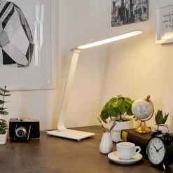 Lampe De Table Chozendo Led Blanc, 1 Lumiere