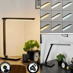 Lampe De Table Chozendo Led Noir, 1 Lumiere