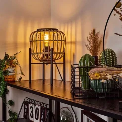 Lampe De Table Combeima Noir, 1 Lumiere