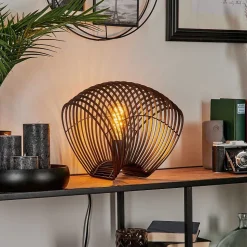 Lampe De Table Corvallis Noir, 1 Lumiere