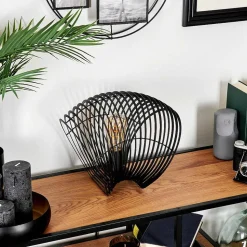 Lampe De Table Corvallis Noir, 1 Lumiere