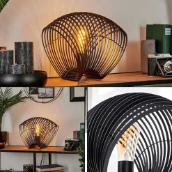 Lampe De Table Corvallis Noir, 1 Lumiere