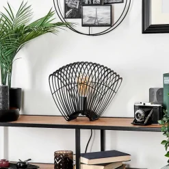 Lampe De Table Corvallis Noir, 1 Lumiere