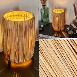 Lampe De Table Cricket Ecru, Noir, 1 Lumiere