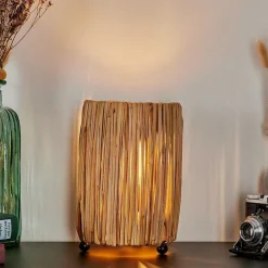 Lampe De Table Cricket Ecru, Noir, 1 Lumiere