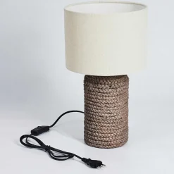 Lampe De Table Dambrois Brun, Ecru, 1 Lumiere