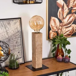 Lampe De Table Derville Ecru, Noir, 1 Lumiere