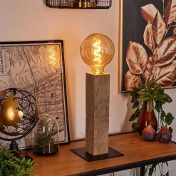 Lampe De Table Derville Ecru, Noir, 1 Lumiere