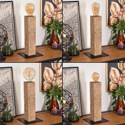 Lampe De Table Derville Ecru, Noir, 1 Lumiere