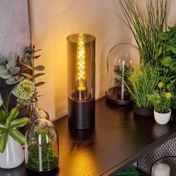 Lampe De Table Dulcita Noir, 1 Lumiere