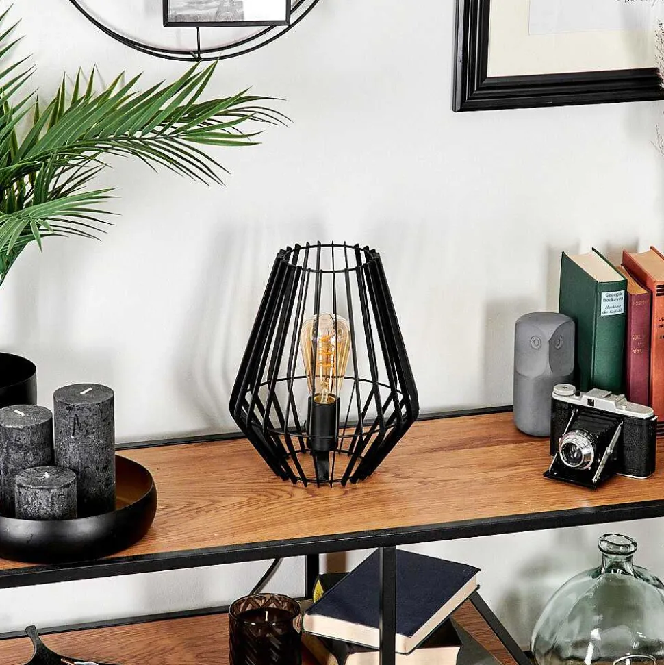 Lampe De Table Emporia Noir, 1 Lumiere