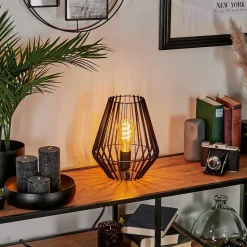 Lampe De Table Emporia Noir, 1 Lumiere