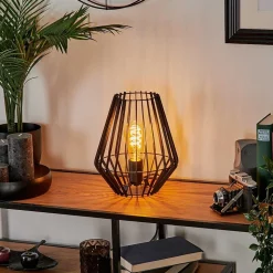 Lampe De Table Emporia Noir, 1 Lumiere