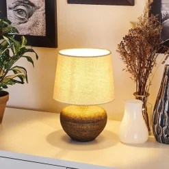 Lampe De Table Exchange Brun, 1 Lumiere