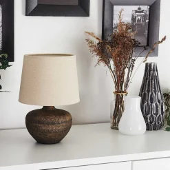 Lampe De Table Exchange Brun, 1 Lumiere