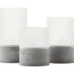 Lampe De Table Exterieure Set De 3 Brilliant Bougie Led Gris, 1 Lumiere