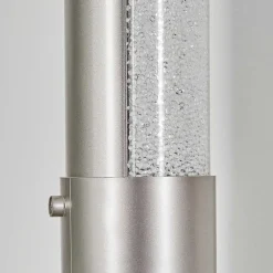 Lampe De Table Flaut Led Nickel Mat, 1 Lumiere, Telecommandes, Changeur De Couleurs