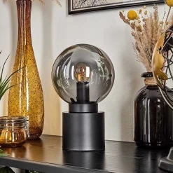 Lampe De Table Flawil Noir, 1 Lumiere