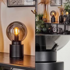 Lampe De Table Flawil Noir, 1 Lumiere