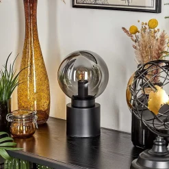 Lampe De Table Flawil Noir, 1 Lumiere