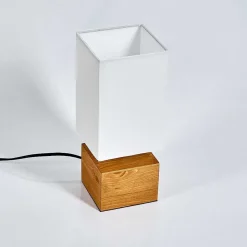 Lampe De Table Geneva Bois Clair, 1 Lumiere