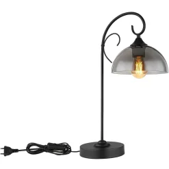 Lampe De Table Globo Cottage Noir, 1 Lumiere