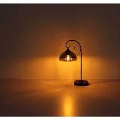 Lampe De Table Globo Cottage Noir, 1 Lumiere