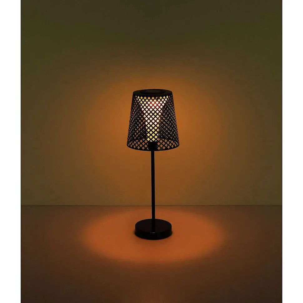 Lampe De Table Globo Solar Led Noir, 1 Lumiere
