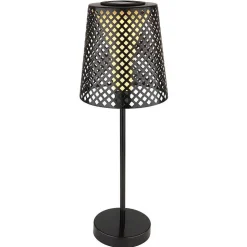 Lampe De Table Globo Solar Led Noir, 1 Lumiere