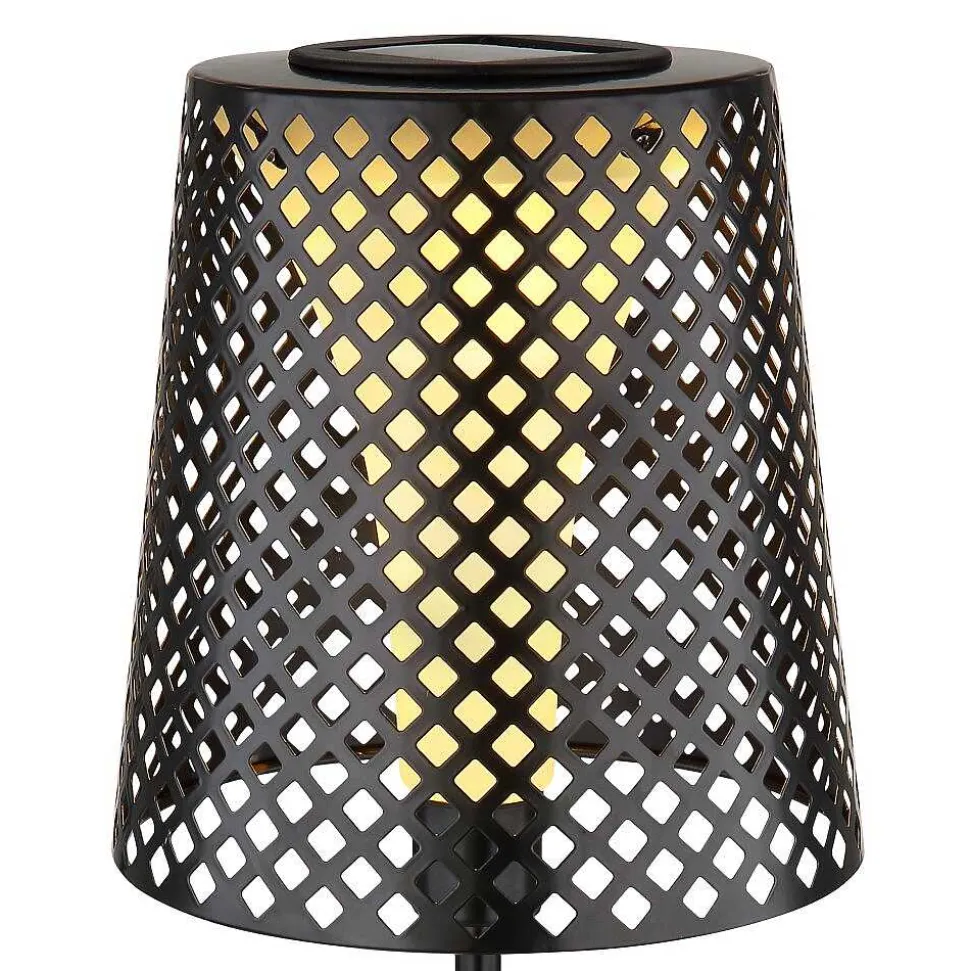 Lampe De Table Globo Solar Led Noir, 1 Lumiere