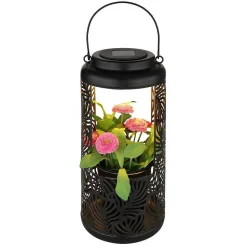 Lampe De Table Globo Solar Led Noir, 1 Lumiere