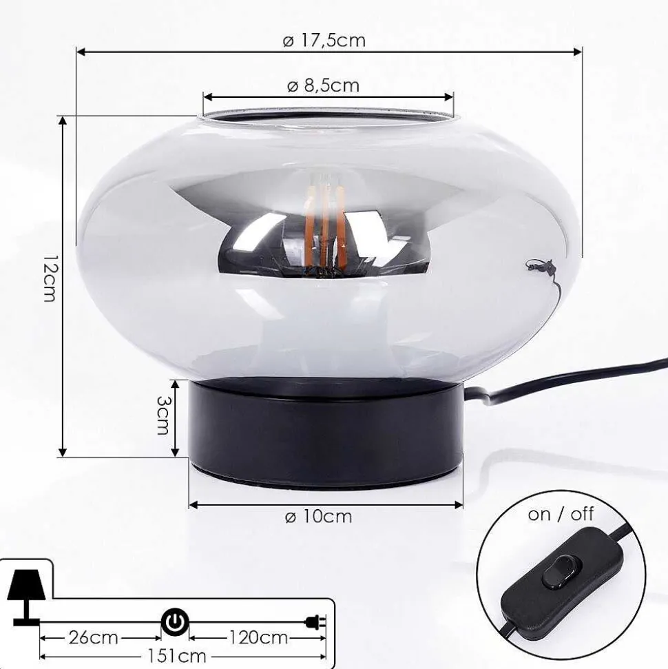 Lampe De Table Haikala Noir, 1 Lumiere