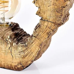 Lampe De Table Hasteboda Brun, Couleur Bois, 1 Lumiere