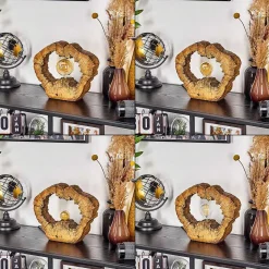 Lampe De Table Hasteboda Brun, Couleur Bois, 1 Lumiere