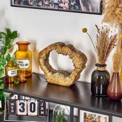 Lampe De Table Hasteboda Led Brun, Couleur Bois, 1 Lumiere