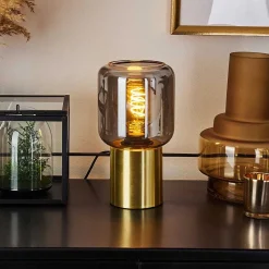 Lampe De Table Keppoch Laiton, 1 Lumiere