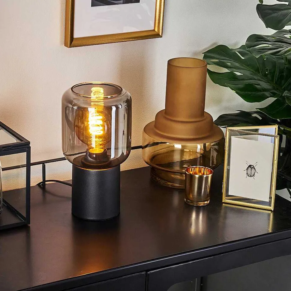 Lampe De Table Keppoch Noir, 1 Lumiere